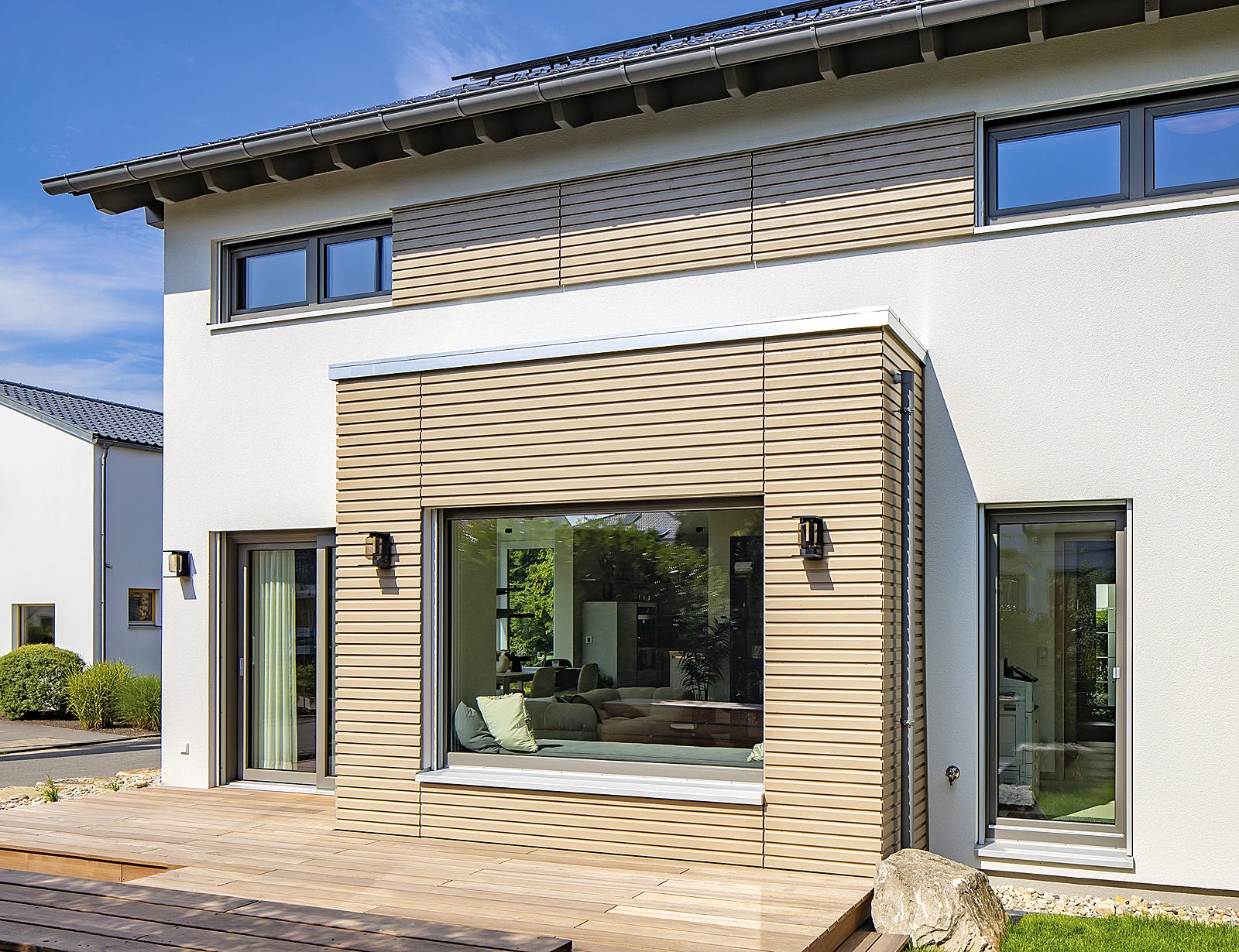 Fertighaus MH Mannheim - MEDLEY 3.0 von FingerHaus Schlüsselfertig ab 458844€, Satteldach-Klassiker Außenansicht 2