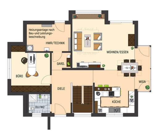 Fertighaus MH Mannheim - MEDLEY 3.0 von FingerHaus Schlüsselfertig ab 384827€, Satteldach-Klassiker Grundriss 1