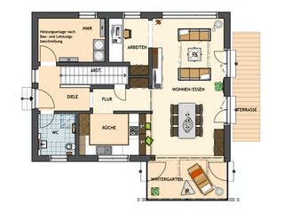 Fertighaus NEO 211 S130 SE von FingerHaus, Satteldach-Klassiker Grundriss 1