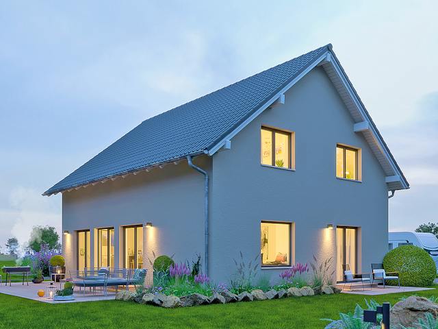 Fertighaus SENTO 301 A S130 von FingerHaus Schlüsselfertig ab 371329€, Satteldach-Klassiker Außenansicht 1
