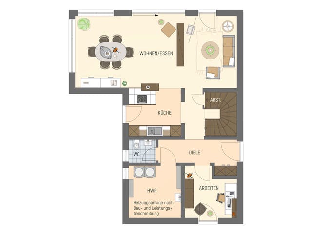 Fertighaus MH Fulda - TALO von FingerHaus Schlüsselfertig ab 428437€,  Grundriss 1