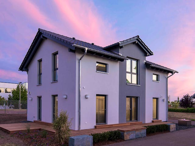 Fertighaus MH Leipzig - UNO 2.0 200 B S180 von FingerHaus Schlüsselfertig ab 353172€, Satteldach-Klassiker Außenansicht 3