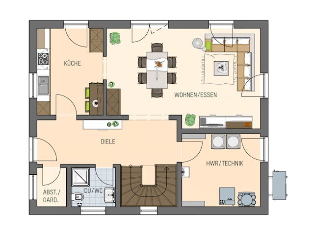 Fertighaus MH Leipzig - UNO 2.0 200 B S180 von FingerHaus Schlüsselfertig ab 353172€, Satteldach-Klassiker Grundriss 1 Fertighaus MH Leipzig - UNO 2.0 200 B S180 von FingerHaus Schlüsselfertig ab 353172€, Satteldach-Klassiker Grundriss 1