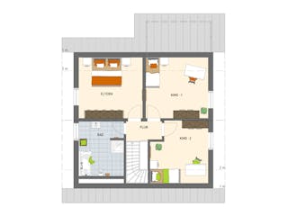 Fertighaus VIO 200 S130 WG von FingerHaus Schlüsselfertig ab 368034€, Satteldach-Klassiker Grundriss 2