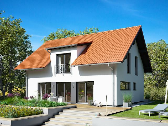 Fertighaus VIO 420 S130 qg1 von FingerHaus Schlüsselfertig ab 409713€, Satteldach-Klassiker Außenansicht 1
