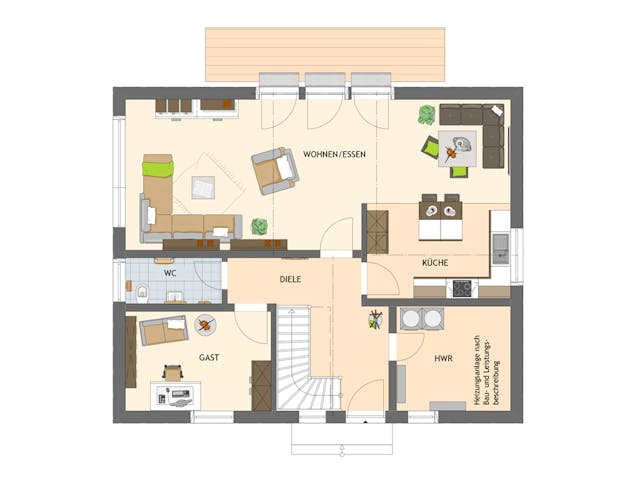 Fertighaus VIO 420 S130 qg1 von FingerHaus Schlüsselfertig ab 383650€, Satteldach-Klassiker Grundriss 1 Fertighaus VIO 420 S130 qg1 von FingerHaus Schlüsselfertig ab 383650€, Satteldach-Klassiker Grundriss 1