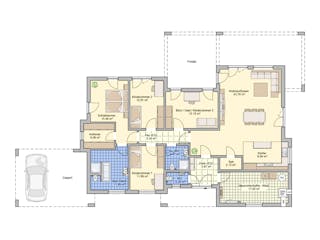 Fertighaus Karibio von Fingerhut Haus Schlüsselfertig ab 565326€, Bungalow Grundriss 1