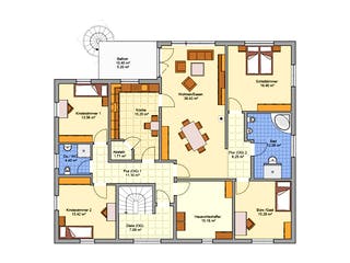 Fertighaus Mehrfamilienhaus Eris von FINGERHUT-HAUS Zwei- & Mehrfamilienhäuser, Stadtvilla Grundriss 2