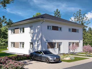 Fertighaus Duett 125 von Fingerhut Haus Schlüsselfertig ab 389209€, Stadtvilla Außenansicht 2