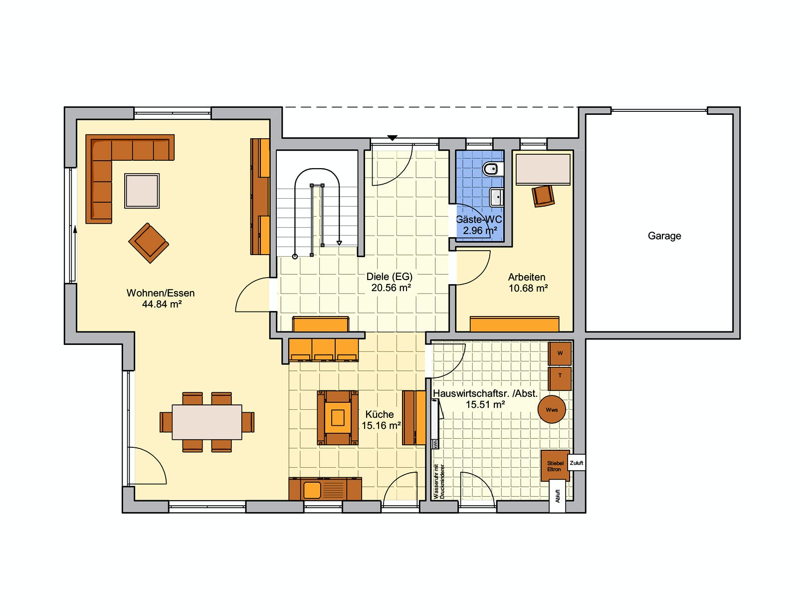 Fertighaus Freiburg von FINGERHUT-HAUS Schlüsselfertig ab 610097€, Cubushaus Grundriss 1