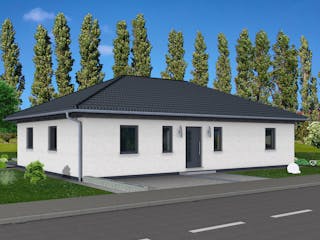 Fertighaus Junto 160 von Fingerhut Haus Schlüsselfertig ab 521828€, Bungalow Außenansicht 1