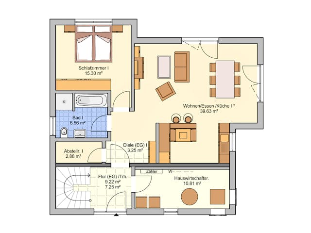 Fertighaus Junto 173 von Fingerhut Haus Schlüsselfertig ab 550019€, Satteldach-Klassiker Grundriss 1