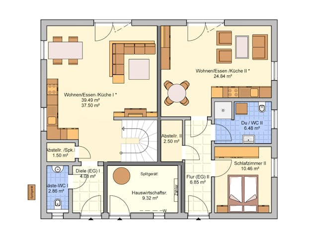 Fertighaus Junto 190 von Fingerhut Haus Schlüsselfertig ab 585218€, Satteldach-Klassiker Grundriss 1