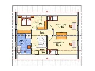 Fertighaus Junto 190 von Fingerhut Haus Schlüsselfertig ab 585218€, Satteldach-Klassiker Grundriss 2