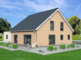 Fertighaus Junto 224 von Fingerhut Haus Schlüsselfertig ab 654868€, Satteldach-Klassiker Außenansicht 2