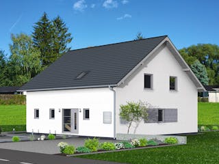 Fertighaus Junto 225 von Fingerhut Haus Schlüsselfertig ab 627796€, Satteldach-Klassiker Außenansicht 2