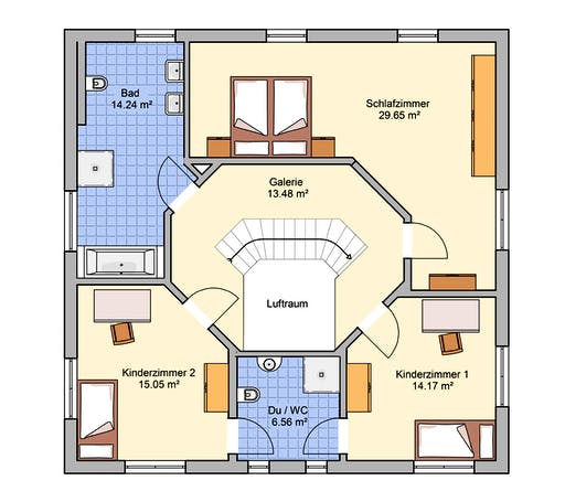 Fertighaus Klara von Fingerhut Haus Schlüsselfertig ab 489720€, Stadtvilla Grundriss 2