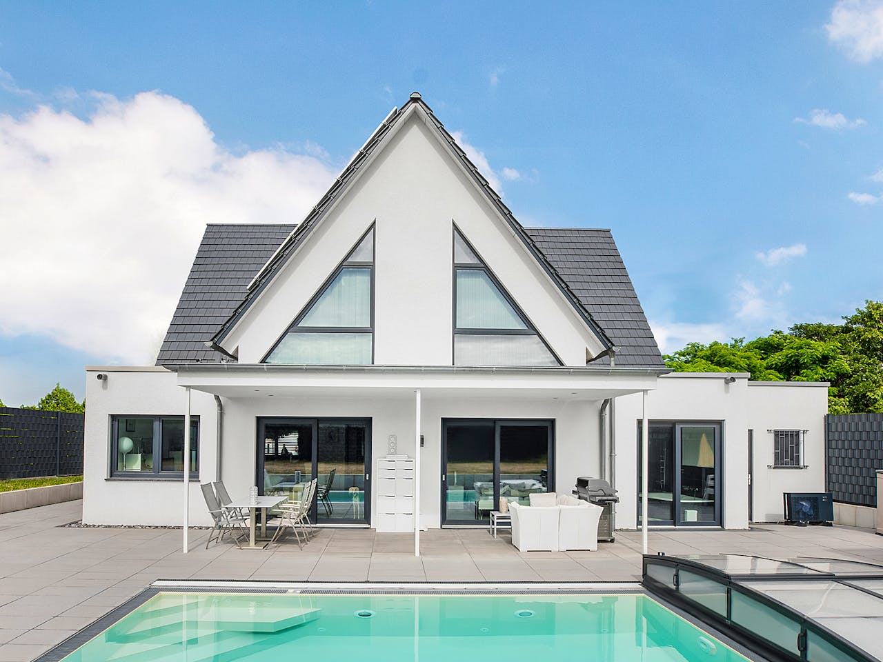 Fertighaus Klino von Fingerhut Haus Schlüsselfertig ab 866070€, Satteldach-Klassiker Außenansicht 1