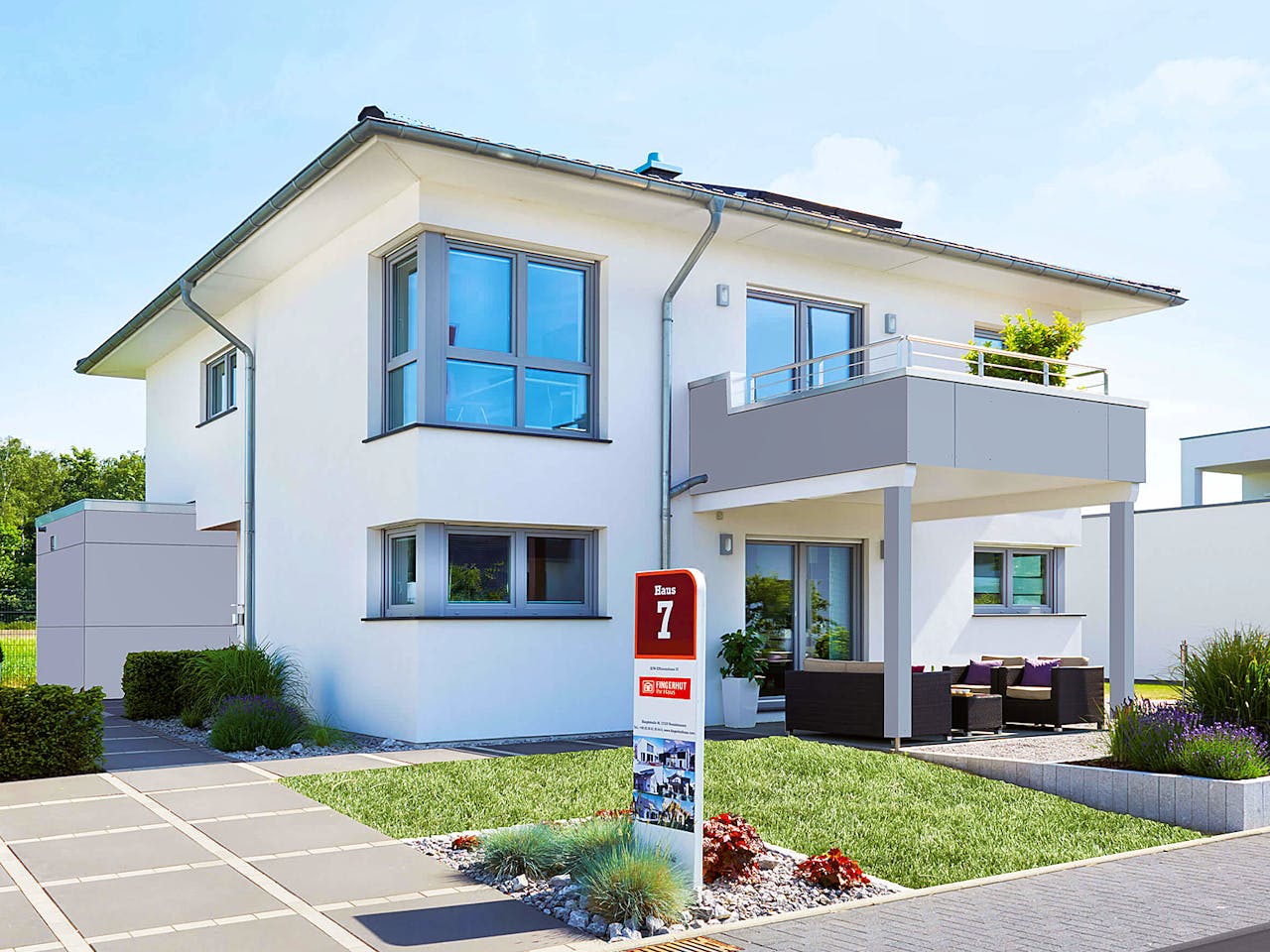 Fertighaus Köln von Fingerhut Haus Schlüsselfertig ab 572723€, Stadtvilla Außenansicht 1