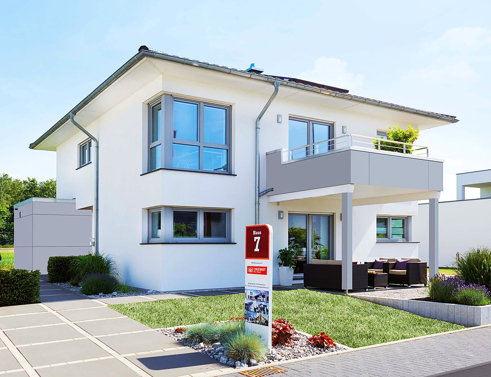 Fertighaus Köln von FINGERHUT-HAUS Schlüsselfertig ab 580009€, Stadtvilla Außenansicht 1