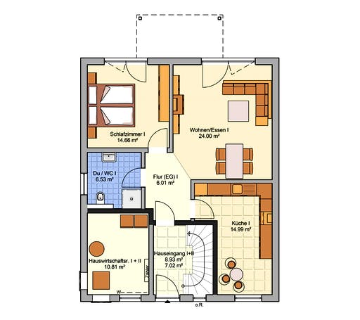 Fertighaus Komforta von Fingerhut Haus Schlüsselfertig ab 440257€, Stadtvilla Grundriss 1