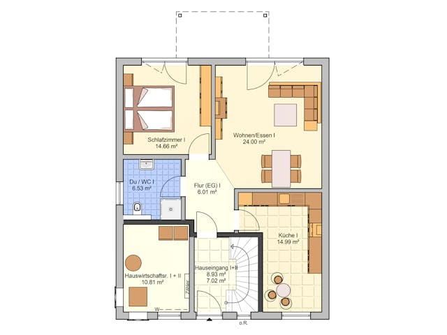 Fertighaus Komforta von Fingerhut Haus Schlüsselfertig ab 477777€, Stadtvilla Grundriss 1