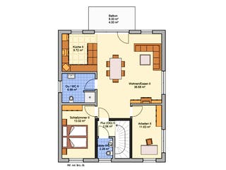 Fertighaus Komforta von Fingerhut Haus Schlüsselfertig ab 477777€, Stadtvilla Grundriss 2