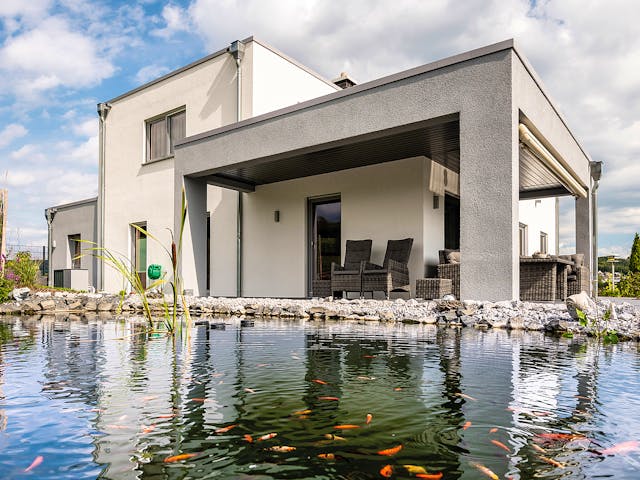 Fertighaus Lageto von Fingerhut Haus Schlüsselfertig ab 684475€, Cubushaus Außenansicht 2