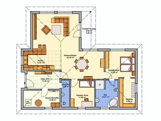 Fertighaus Levita von Fingerhut Haus Schlüsselfertig ab 419247€, Bungalow Grundriss 1
