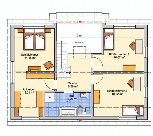 Fertighaus Luma von Fingerhut Haus Schlüsselfertig ab 438520€, Satteldach-Klassiker Grundriss 2