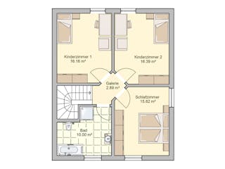 Fertighaus Madrid - Stadtvilla von Fingerhut Haus Schlüsselfertig ab 397496€, Stadtvilla Grundriss 2