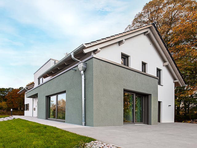 Fertighaus Bad Vilbel - Musterhaus NEU von Fingerhut Haus Schlüsselfertig ab 597757€, Satteldach-Klassiker Außenansicht 3