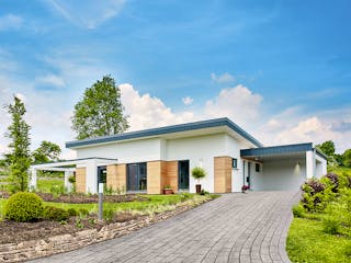 Fertighaus Nivelo von Fingerhut Haus Schlüsselfertig ab 482258€, Bungalow Außenansicht 1
