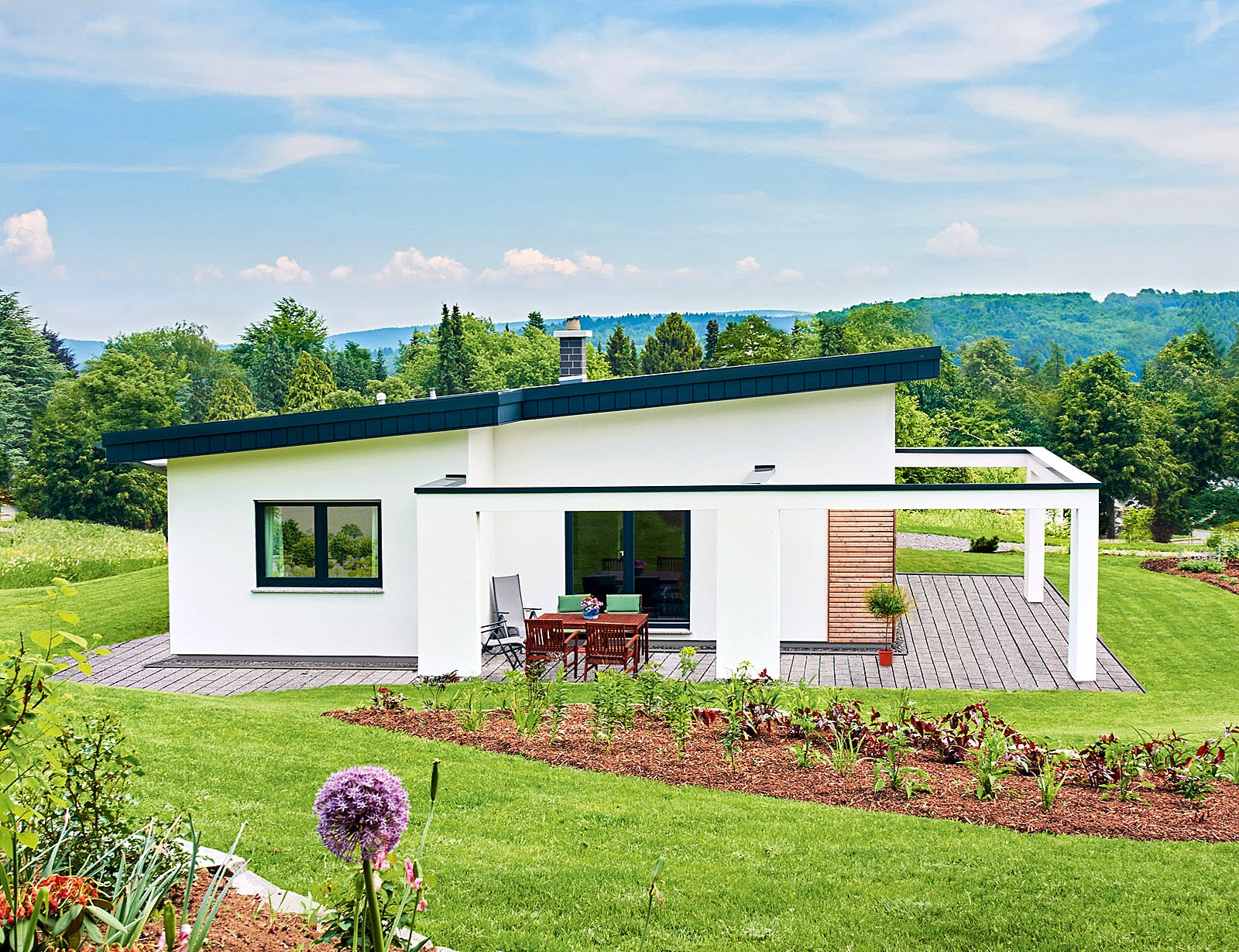 Fertighaus Nivelo von FINGERHUT-HAUS Schlüsselfertig ab 475247€, Bungalow Außenansicht 2