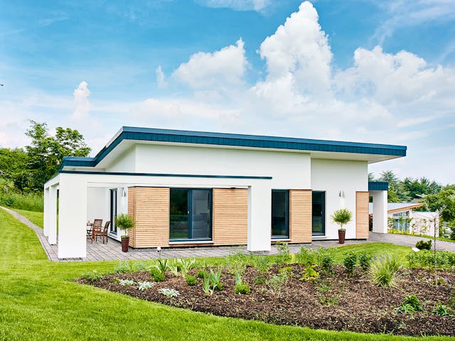 Fertighaus Nivelo von Fingerhut Haus Schlüsselfertig ab 482258€, Bungalow Außenansicht 3