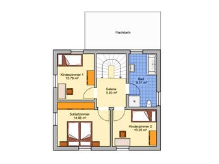 Fertighaus Pico 9 von Fingerhut Haus, Stadtvilla Grundriss 2