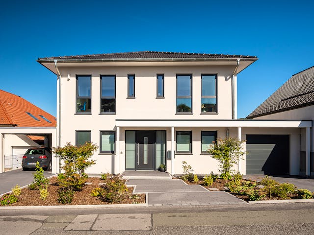 Fertighaus Plata von Fingerhut Haus Schlüsselfertig ab 605008€, Stadtvilla Außenansicht 2