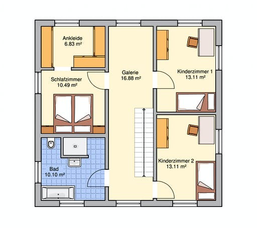 Fertighaus Soccia von FINGERHUT-HAUS Schlüsselfertig ab 453379€, Stadtvilla Grundriss 2