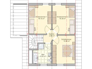 Fertighaus Stockholm von Fingerhut Haus Schlüsselfertig ab 400631€, Satteldach-Klassiker Grundriss 2