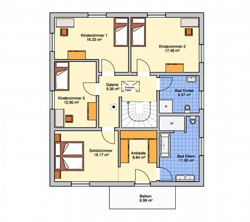 Fertighaus Suro von Fingerhut Haus Schlüsselfertig ab 559487€, Stadtvilla Grundriss 2