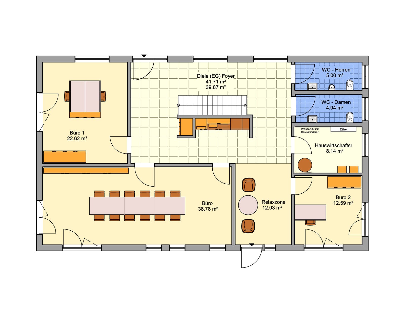 Fertighaus Tasko von FINGERHUT-HAUS Schlüsselfertig ab 970861€, Pultdachhaus Grundriss 1