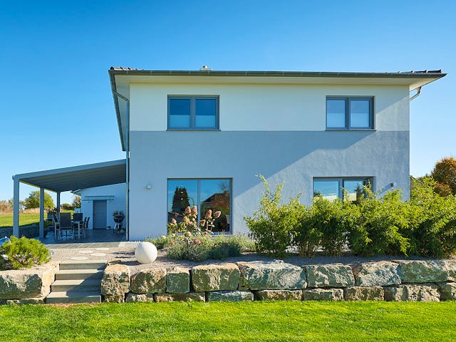 Fertighaus Tero von Fingerhut Haus Schlüsselfertig ab 464815€, Stadtvilla Außenansicht 1