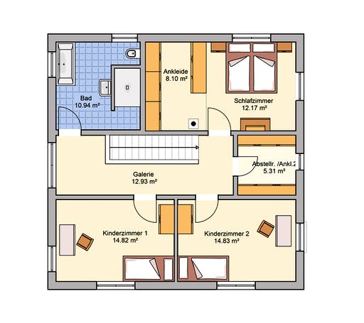 Fertighaus Tero von Fingerhut Haus Schlüsselfertig ab 428250€, Stadtvilla Grundriss 2
