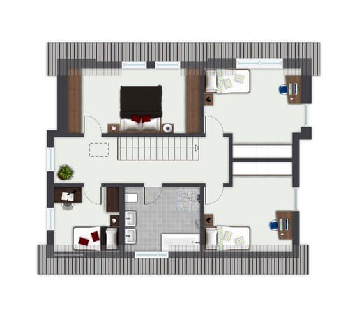 Fertighaus Finkenberg von GUSSEK HAUS Schlüsselfertig ab 374200€, Pultdachhaus Grundriss 2