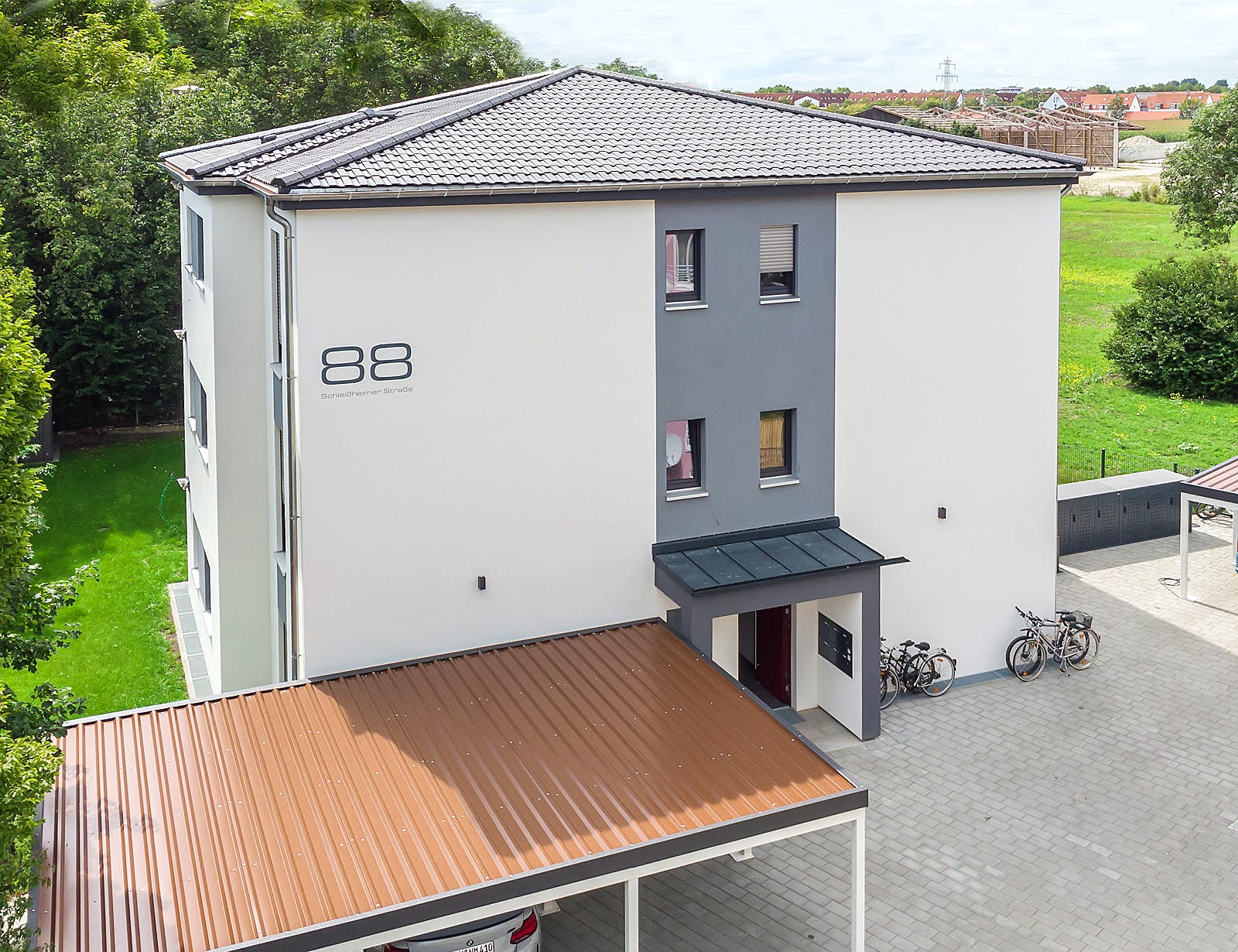 Fertighaus Sechsfamilienhaus 436 von FischerHaus Schlüsselfertig ab 1362910€, Stadtvilla Außenansicht 3