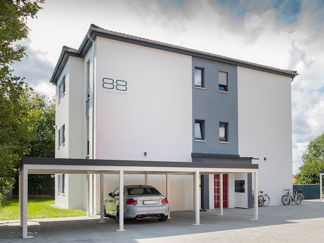 Fertighaus Sechsfamilienhaus 436 von FischerHaus Schlüsselfertig ab 1799041€, Stadtvilla Außenansicht 4