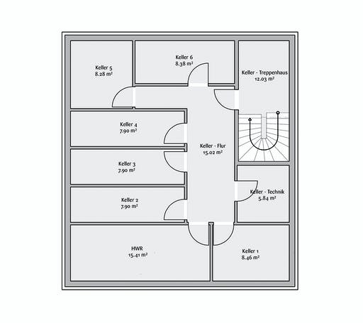 Fertighaus Sechsfamilienhaus 480 von FischerHaus Schlüsselfertig ab 1474645€, Satteldach-Klassiker Grundriss 4
