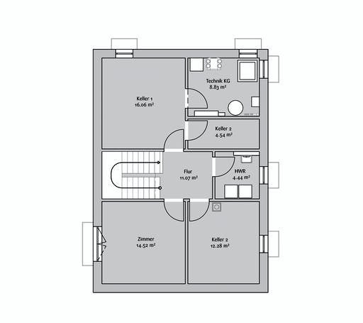 Fertighaus Modern 210 von FischerHaus Schlüsselfertig ab 398785€, Satteldach-Klassiker Grundriss 3