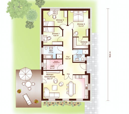 Blockhaus Aalborg von Fjorborg Ausbauhaus ab 173925€, Blockhaus Grundriss 1