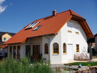 Fertighaus FK 10 - Kundenhaus von Frick, Satteldach-Klassiker Außenansicht 1